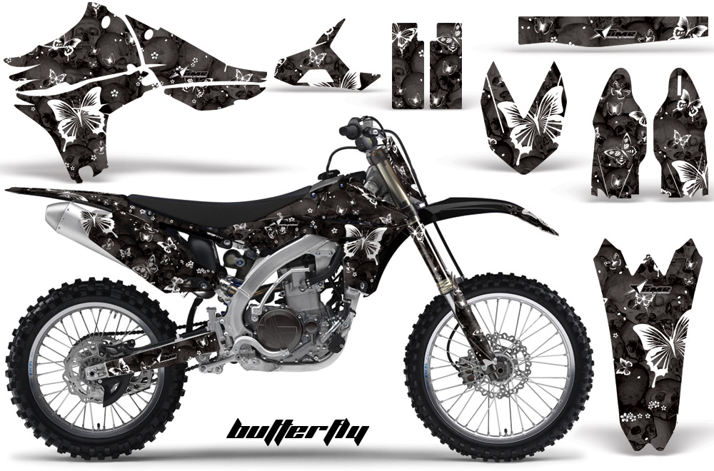 Yamaha YZ450F 2010 Graphics BUTTERFLY-WHITE BLACKBG-NP